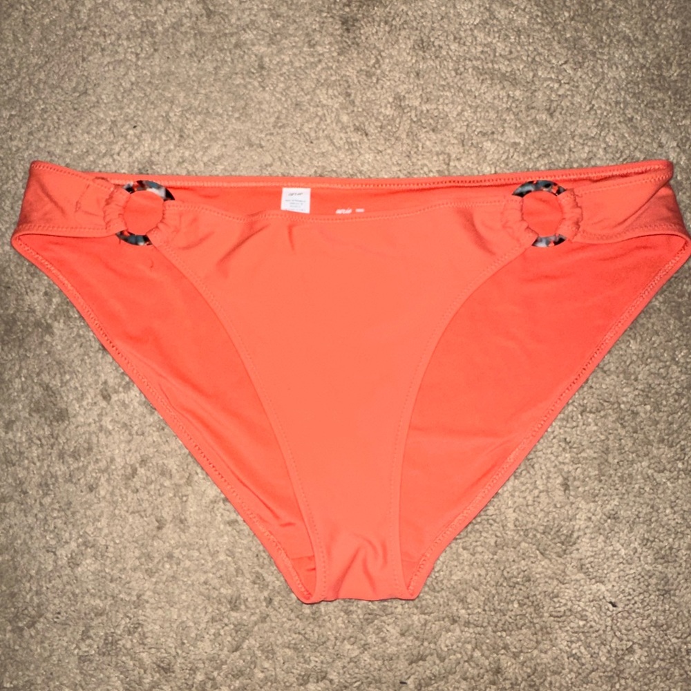 Bright Bikini Bottoms Aerie With Two Hoops